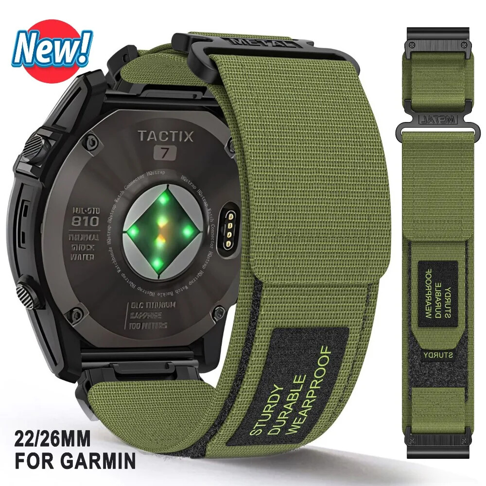 Quickfit Nylon Watch Band Strap For Garmin Fenix 7X 6X/EPIX