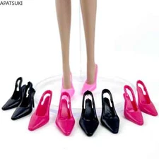 5pairs Random Fashion Doll Shoes For 11.5" Doll Accessories High Heel Sandals
