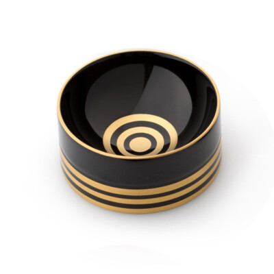 Isuke IN Legno Sake Coppa Guinomi " Kasa " Makie Oro Luna Motivo