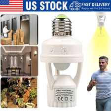 Infrared PIR Motion Sensor E27 LED Light Lamp Bulb Holder Socket Switch 110/220V