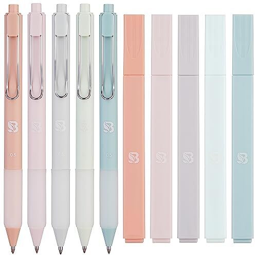 - Aesthetic Highlighters and Gel Pens With Soft Ink And Tip, Bible Pastel