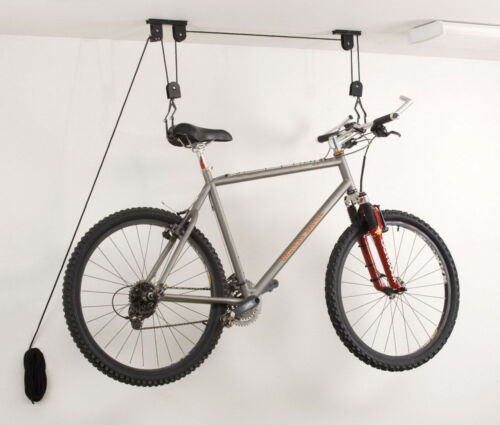 Bike Ceiling Hanger Lift Bicycle Storage Wall Mount Hook Roof Pulley Hoist Hang - Picture 1 of 3