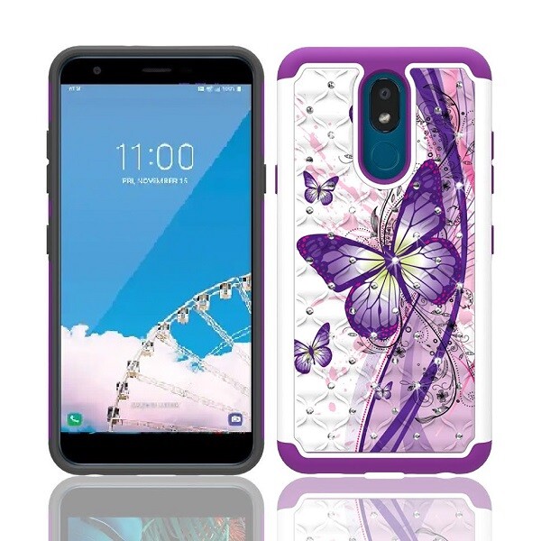 AT&T LG Neon Plus Sparkle Bling Shockproof Protective Phone Case