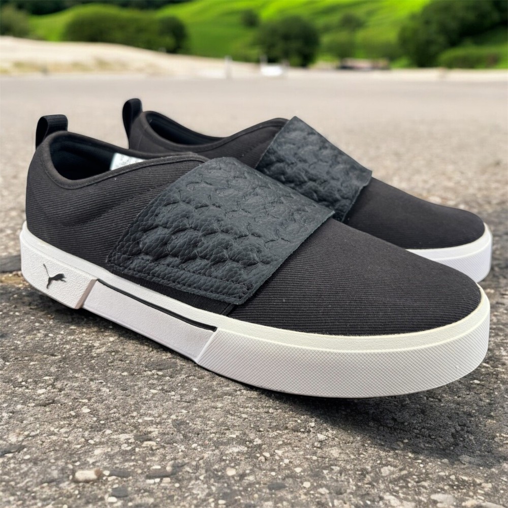 Puma Men's El Ray 2  Slip On Shoes Size 10 Black White Casual Sneakers