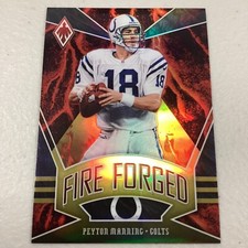 Peyton Manning 2020 Panini Phoenix Fire Forged #4 Yellow Prizm /75 {0402