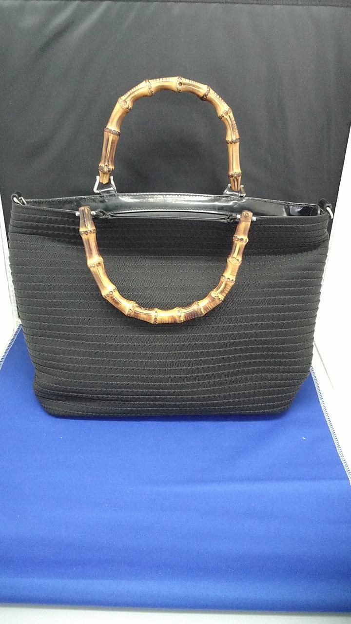 GUCCI Black Leather Handbag 12.5 Inches for Women-image