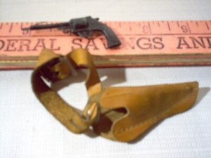 Vintage tiny toy gun and holster mid 50's
