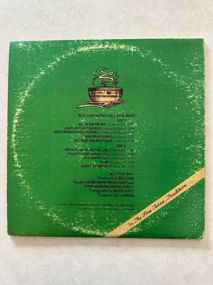 ZZ Top - Tres Hombres  - VG+ 1973 London XPS 631 vinyl LP  w/ OIS - LA GRANGE Foto 2 de 4