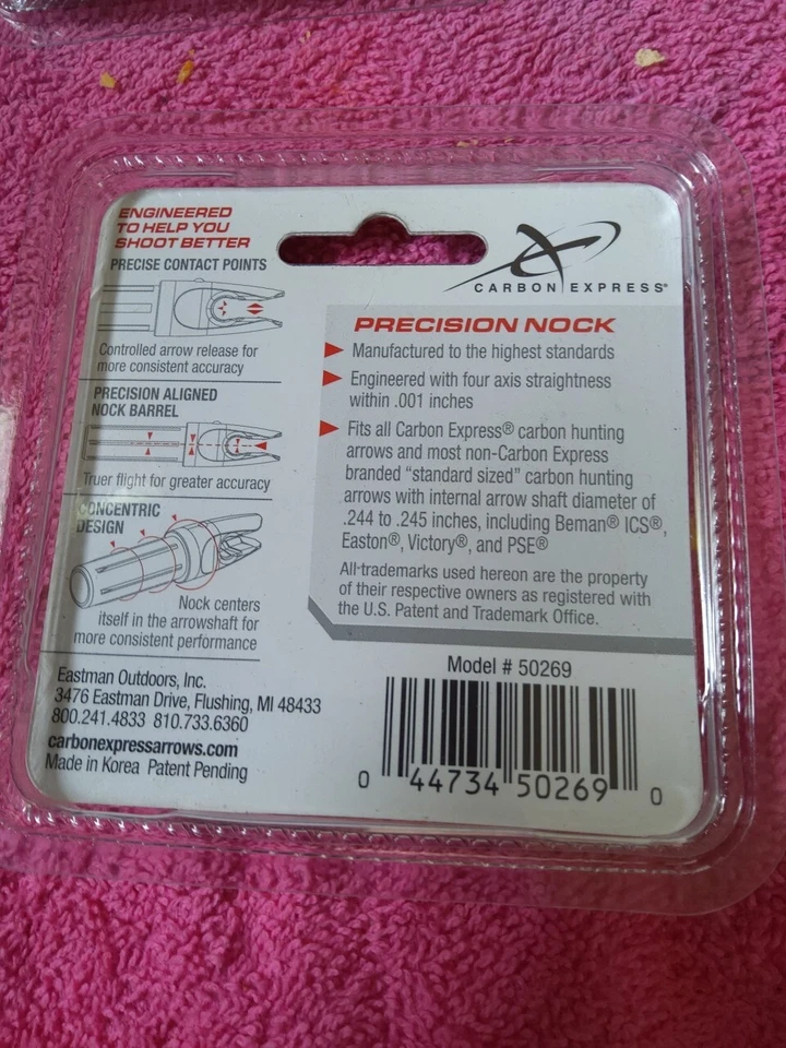 NUEVO 12- ¡Levas de precisión de plataforma de lanzamiento Carbon Express! Se adapta a flechas de identificación .244 - .244 Foto 2 de 3