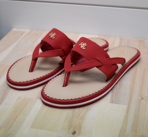 Lauren Ralph Lauren Rosalind Thong Sandals Size 8 Lauren Red