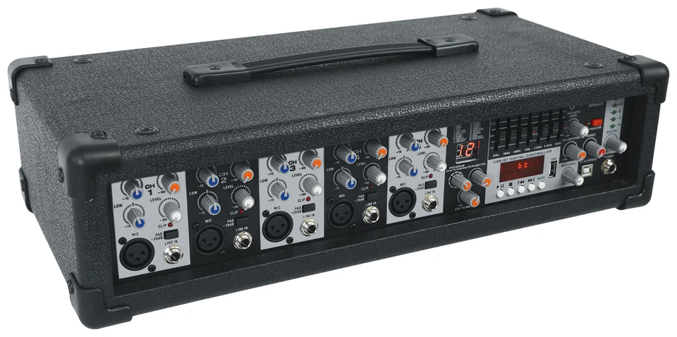 Rockville RPM47 1800w Powered 5-Ch Mixer/Amplifier w/Bluetooth For Church/School - Image 4 of 4
