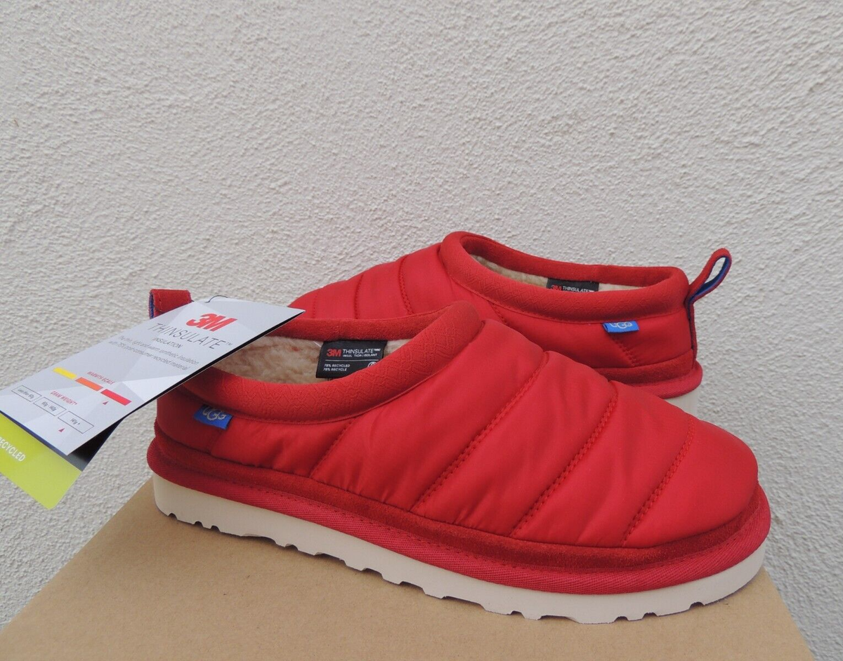 UGG TASMAN LTA RED POLYESTER PUFF/ WOOL SLIPPERS SHOES, MEN  display picture 1