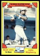 John Mayberry 1982 Topps Drake's Big Hitters 24 Toronto Blue Jays Baseball Card