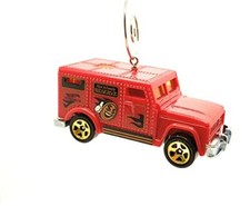 Armored Truck Christmas Ornament 1:64 Red