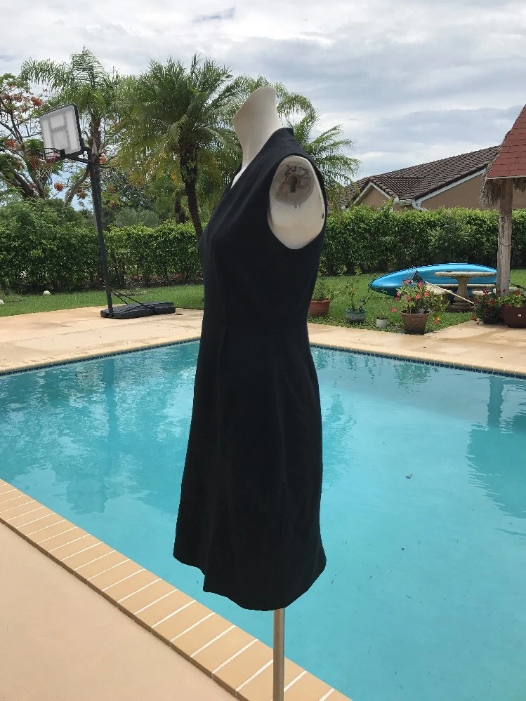 ABITO CASUAL SENZA MANICHE ELASTICIZZATO ADERENTE NERO KATE SPADE Tg 6