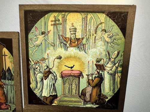 Magic Lantern Slides set of 12 THE JACKDAW OF RHEIMS Original Box - Picture 14 of 16