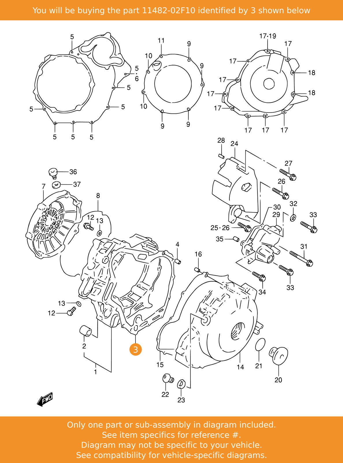 Suzuki 1148202f10 Genuine Clutch Cover Gasket Tl1000s Tl1000r for sale