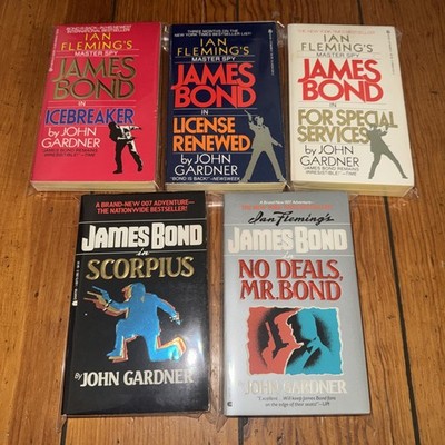 Ian Fleming s JAMES BOND 007 by John Gardner Paperback Lot Set of 5 Books