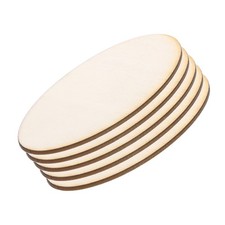 80x40mm Wood Pieces, 5 Pack Unfinished Oval Wood Shapes Wooden Cutouts