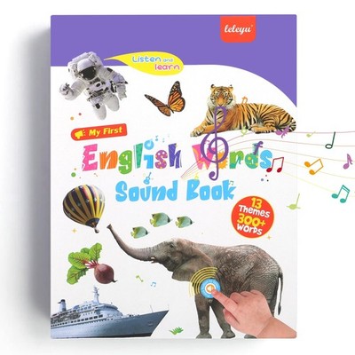 English Words Sound Book: 300+ Words, 13 Themes, Interactive Audio, Ages 3-5