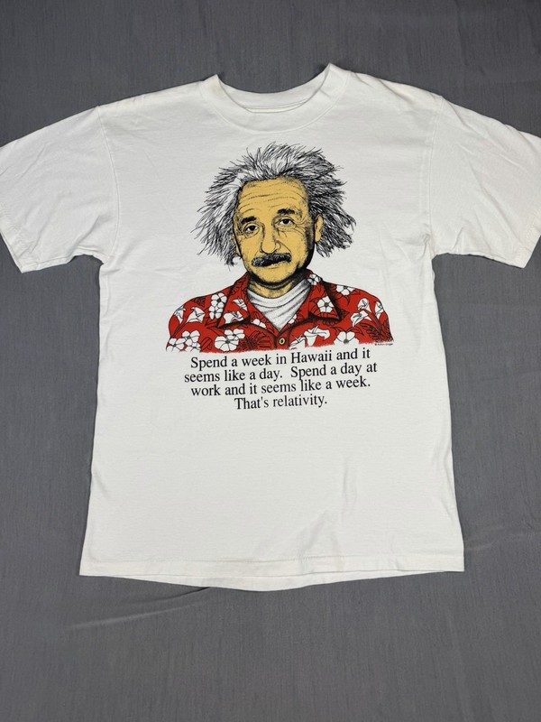 Brand New Albert Einstein Graphic T Shirt Size M Medium. Hawaii Relatively Rare