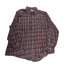 Andre Alain Designer Mens Plaid Long Sleeve Button Down Shirt XL Made in USA