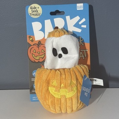 BRAND New Bark Eek-A-Boo Pumpkin Plush Dog Toy, Multicolor, for Dogs of All Size