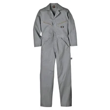 DICKIES 4877GY RG 2XL Long Sleeve Coveralls,Cotton,Gray,2X 39C302
