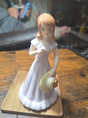 Enesco Growing Up Birthday Girl Age 12 Years Old Burnette Hair  Figurine Vintage
