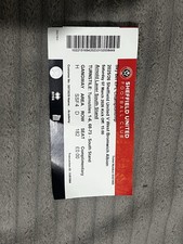 Sheffield United FC vs West Brom Albion paper ticket 7/3/2026 EFL Championship