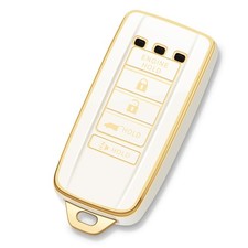 ZSPDACC for Acura Key Fob Cover Car Case Protector 5 buttons, White
