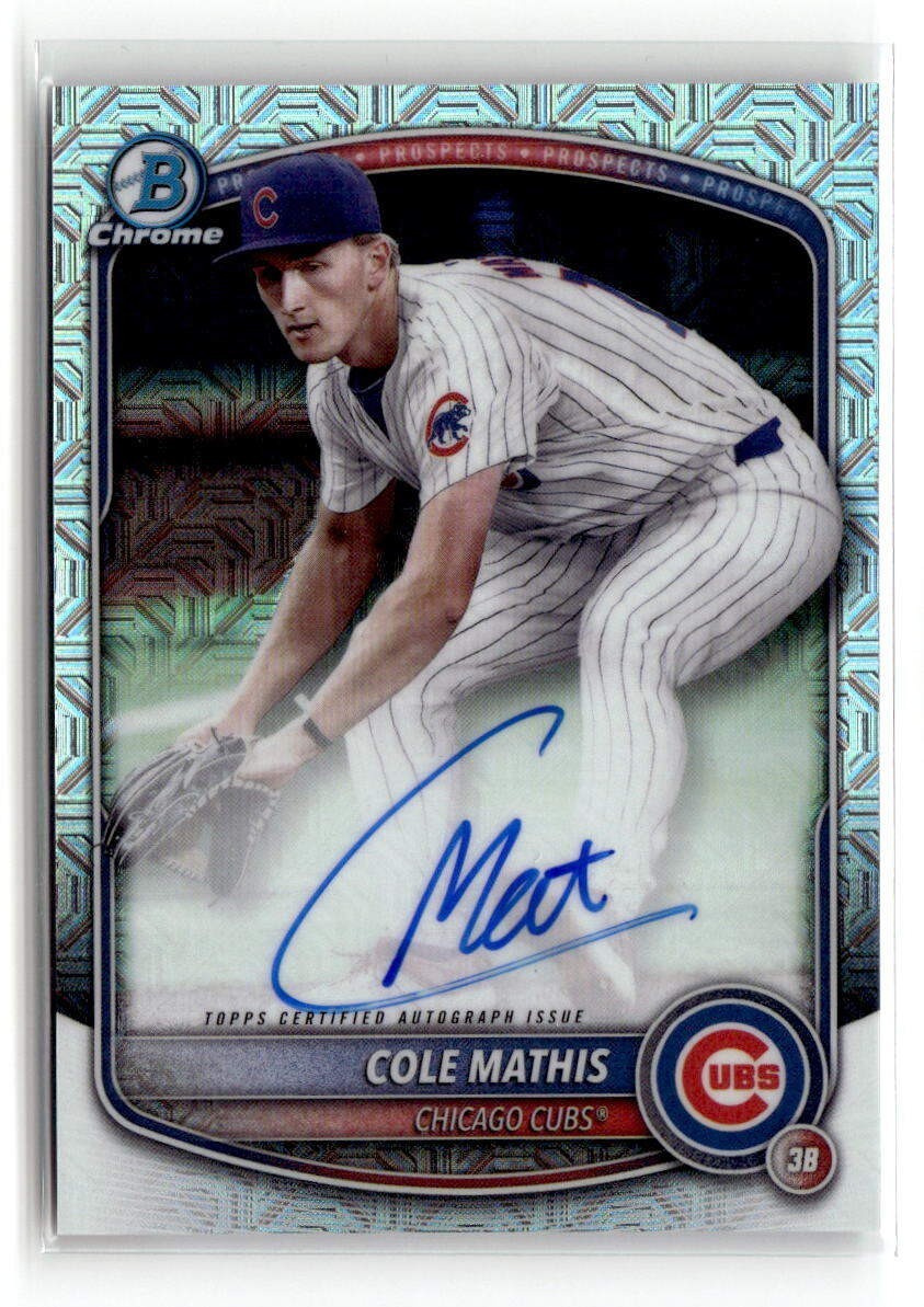 2025 Bowman Chrome Mojo Refractor - Cole Mathis #BMA-CM Auto