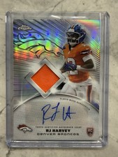 2025 Topps Chrome Football RJ Harvey RPA Rookie Patch Auto Broncos RC