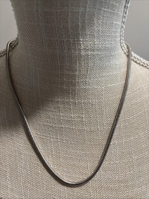 PB Sterling Silver Necklace SS 20 Snake 3mm Originally 300.00 New No Box Read