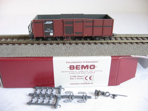 WK226* BEMO H0m 2254112 RhB E 6612 Hochbordwagen OVP | Zustand: Gebraucht