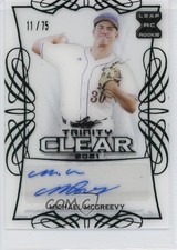 2021 Leaf Trinity Clear Auto Green /75 Michael McGreevy #CA-MM4 Auto 1b1x