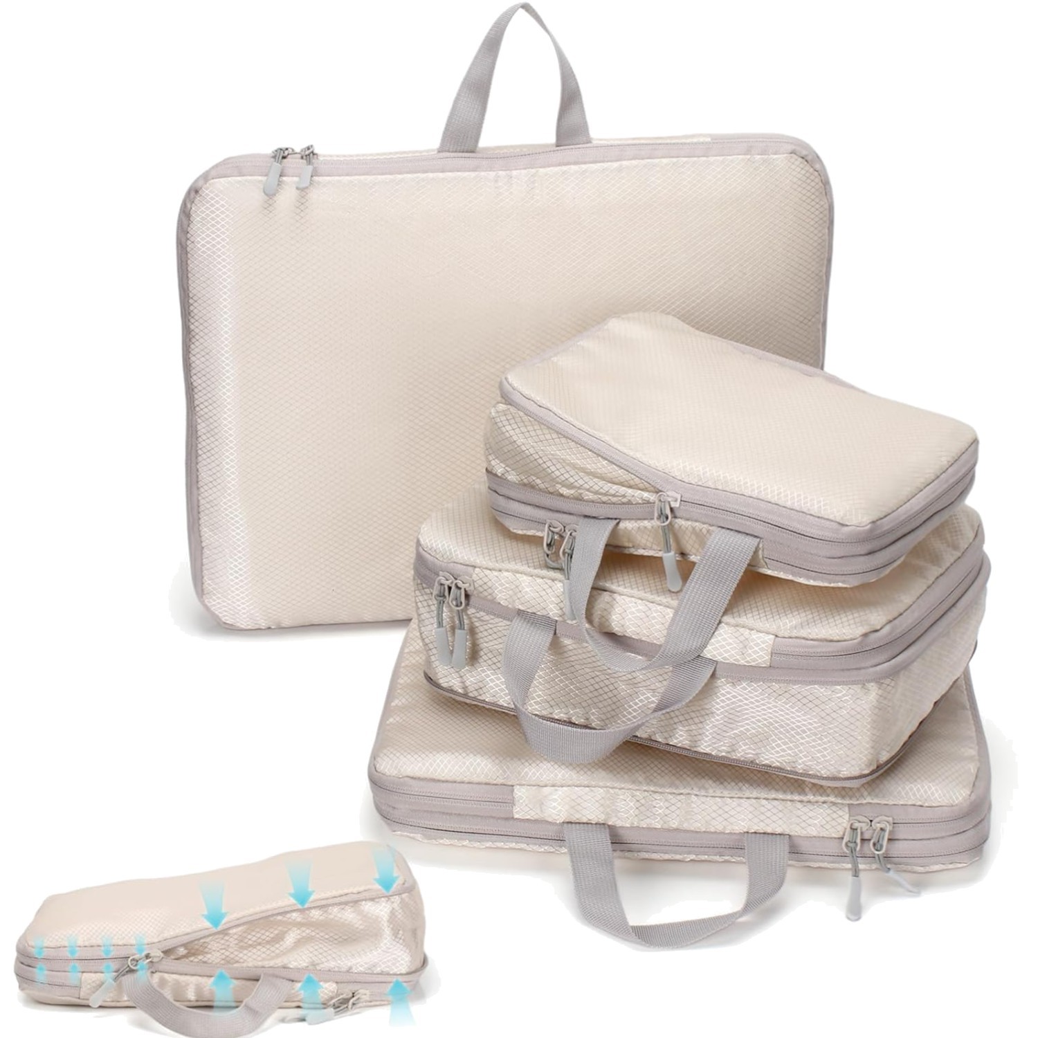 Sac compression voyage lot de 4 pour éliminer le pliage fastidieux et le désordre