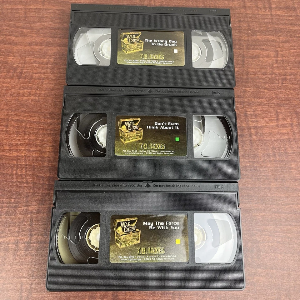 Bishop T.D. Jakes War Chest Series VHS 3 Tape Series The Potters House - Image 2 of 4