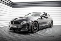 Front StoßStange Flaps Passend FüR Bmw 4Er Gran Coupe F36 Schwarz Hochglanz