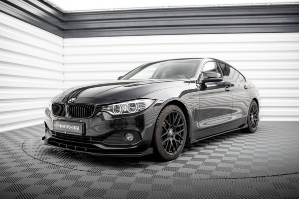Front StoßStange Flaps Passend FüR Bmw 4Er Gran Coupe F36 Schwarz Hochglanz-image