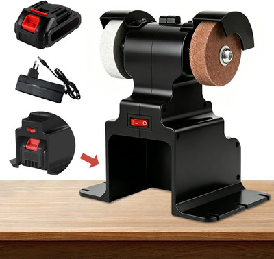 Mini Bench Grinder with 2 Wheels 250W Electric Multi Functional Bench Grinder 0-