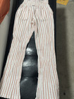 Billabong Women’s XS Regular Pants White with Orange Stripes, Striped Pattern — photo 1