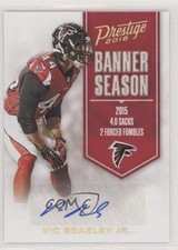2016 Panini Prestige Banner Season Ink 36/50 Vic Beasley Jr #32 Auto fm1