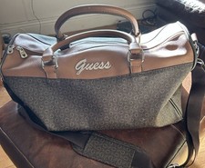 Guess Monogram Brown Weekend Bag, Excellent Condition
