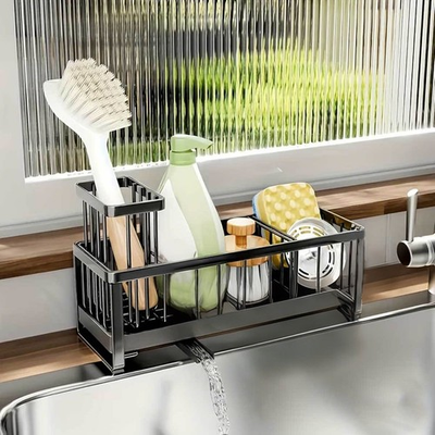 #ad #ad Kitchen Sink Caddy Stainless Steel Sink Caddy Dish Brush Holder Sponge Holder $12.98