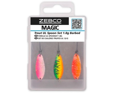 Zebco UL Trout Spoon Set 3 Spoons box Forellenköder Blinker 3er Spoon Forelle