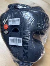 RDX Head Guard F6 Boxing MMA Training Adjustable Padded KARA Matte Black Medium
