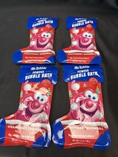 New Mr. Bubble strawberry snowball holiday powder bubble bath lot of 4 new 1.4