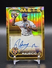 2024 Topps Gilded Baseball Gold Refractor Ronny Mauricio AUTO #CGA-RM 52/99 Mets