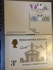 GB STAMPS ROYAL MAIL OFFICIAL PHQ POSTCARD No 2 INIGO JONES FIRST DAY COVER